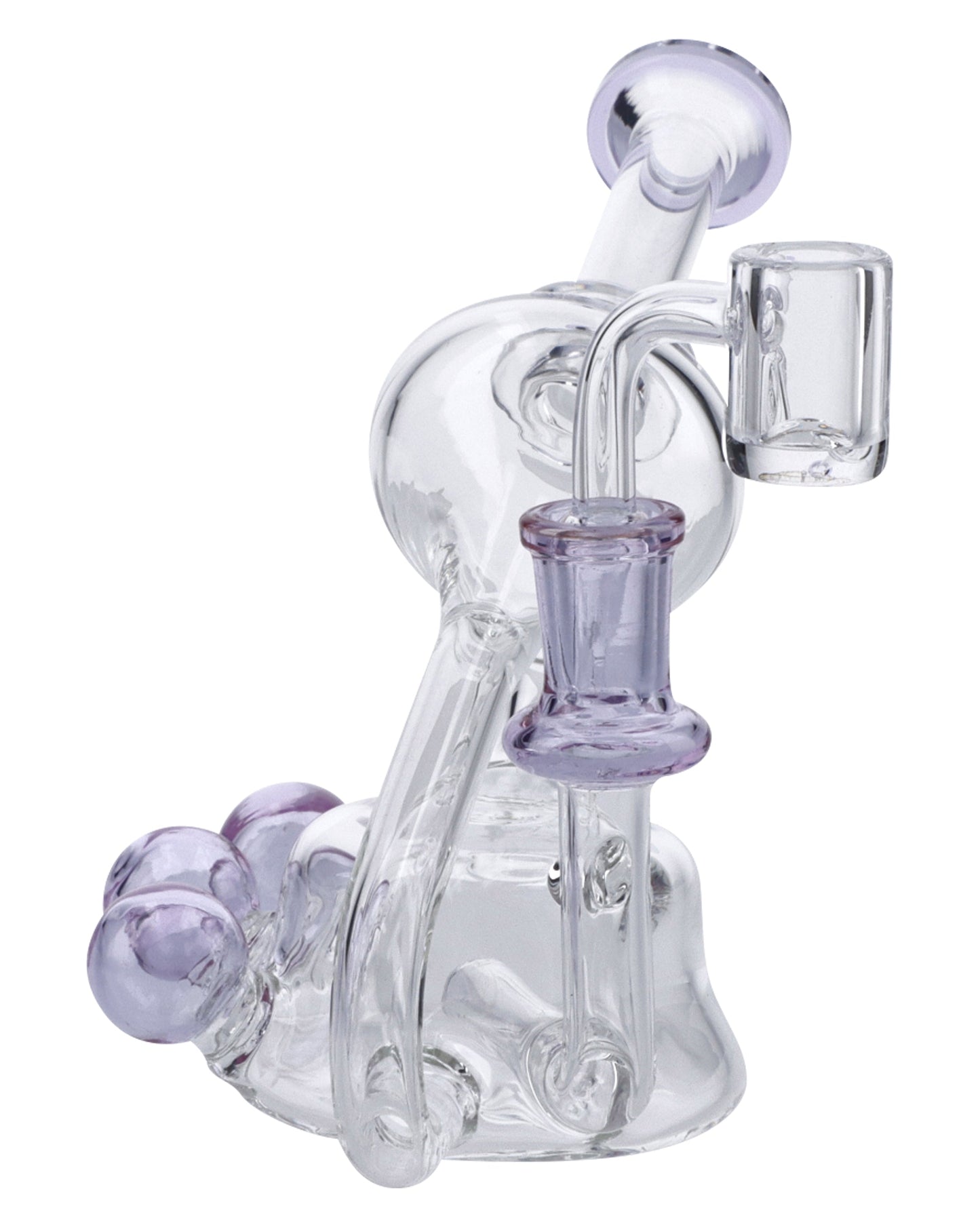 Bubbler w/Bowl & Quartz Banger-Purple-6in(RCL-S-J08PP) - view 5