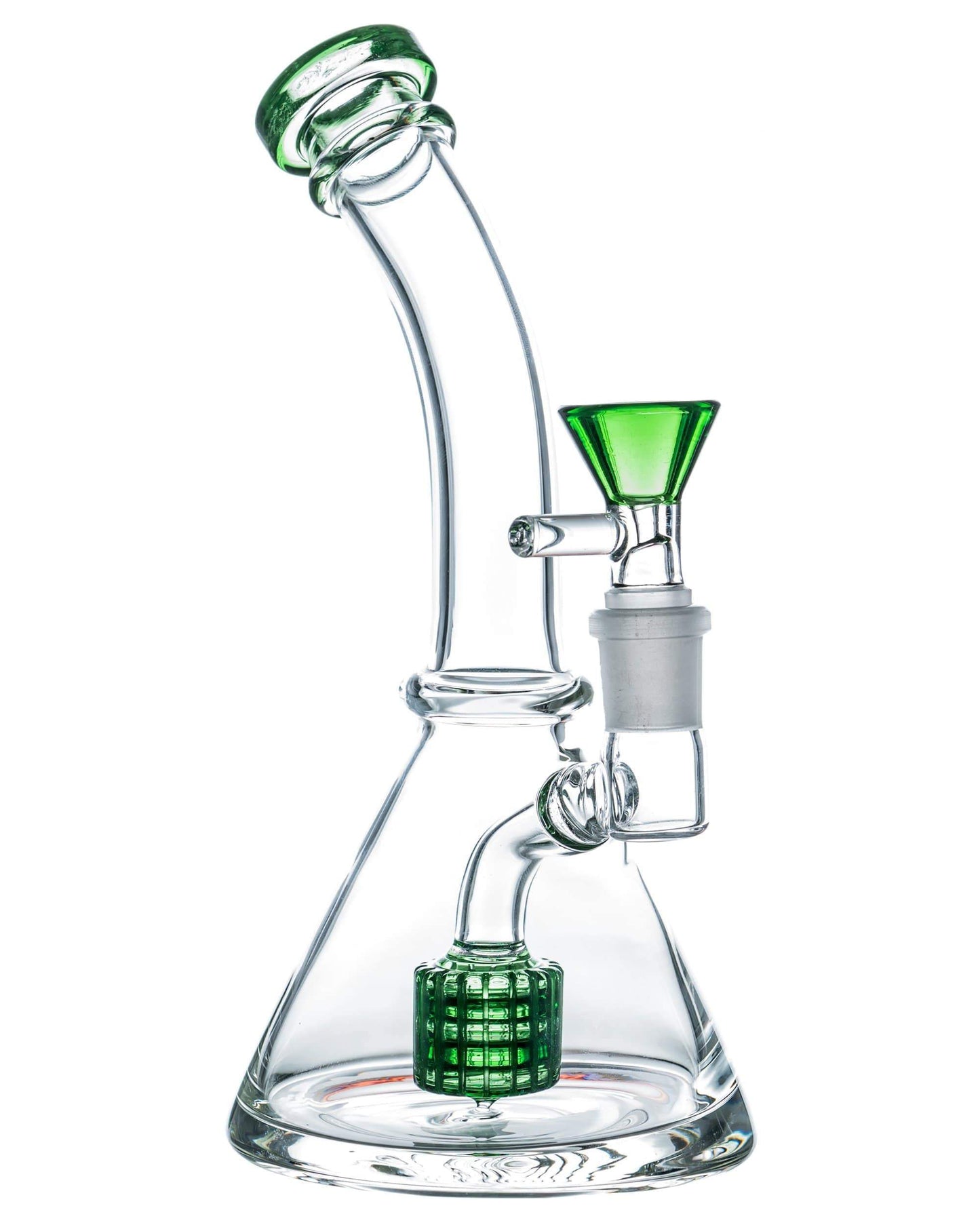 7" Bent Neck Matrix Perc Beaker Base Bong