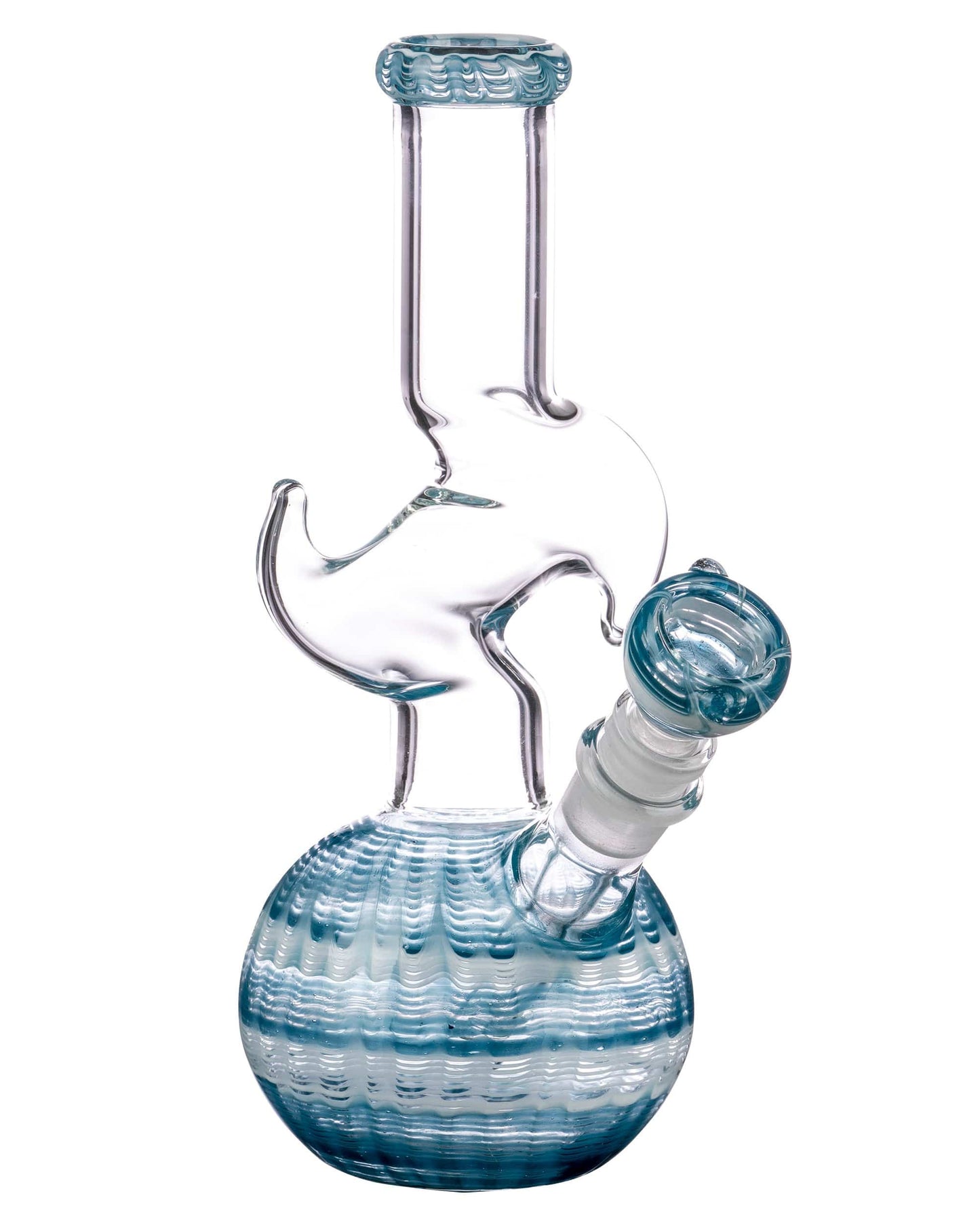 9" Raked Hook Horn Bubble Bong - view 7