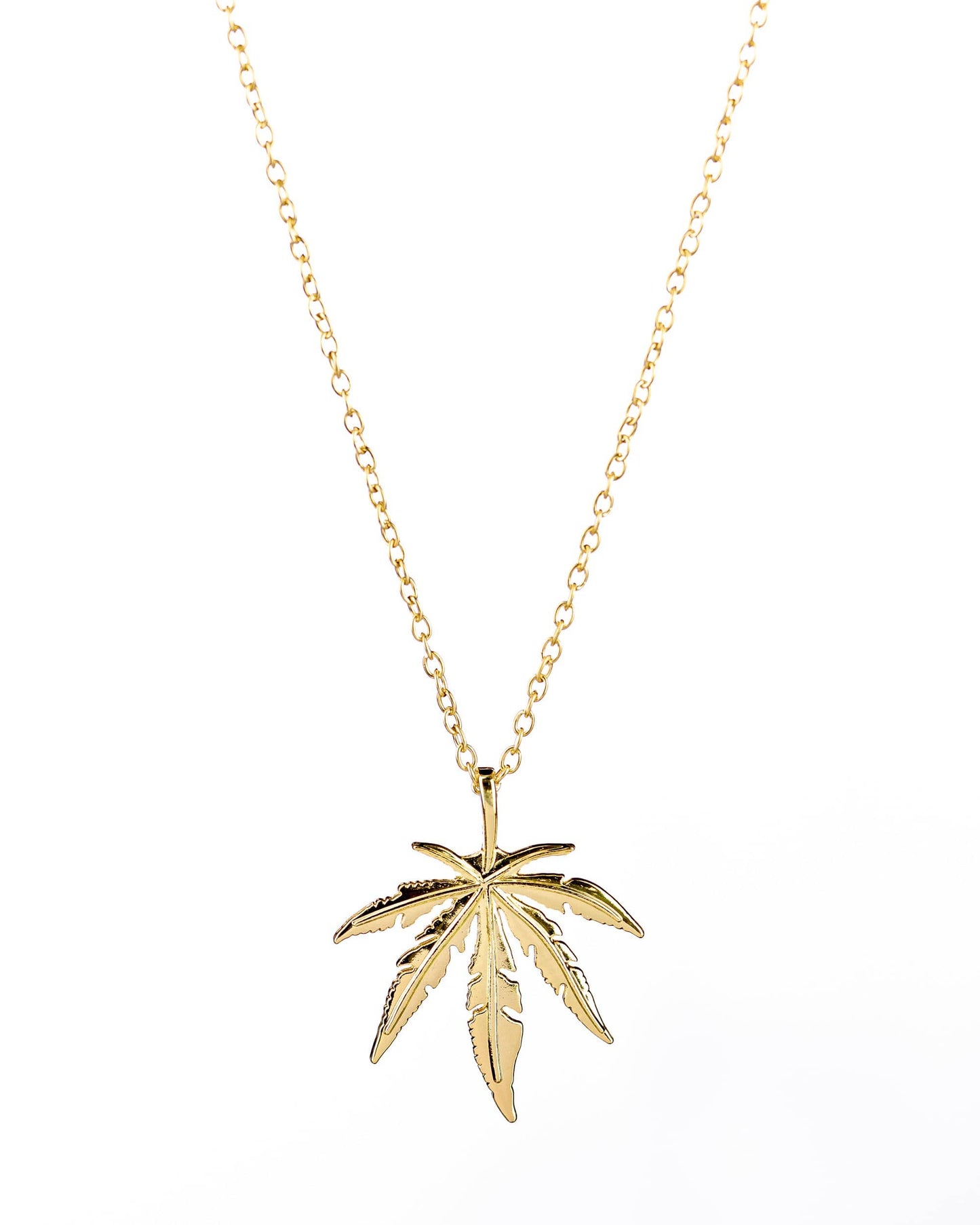 Cannabis Leaf Necklace - view 2
