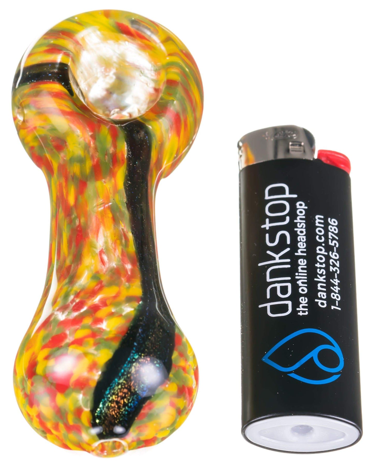 Dichro Stripe Fritted Hand Pipe