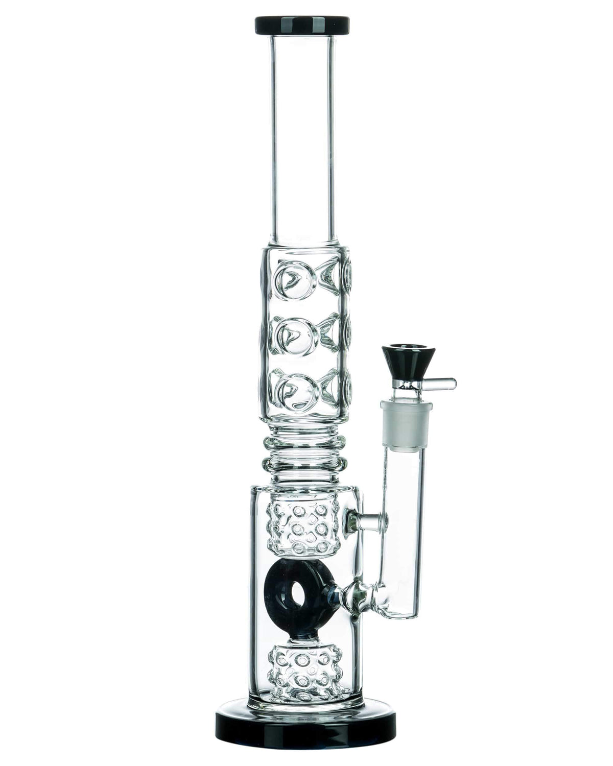 Fire Cut Inset to Donut Perc Big Bong - view 11