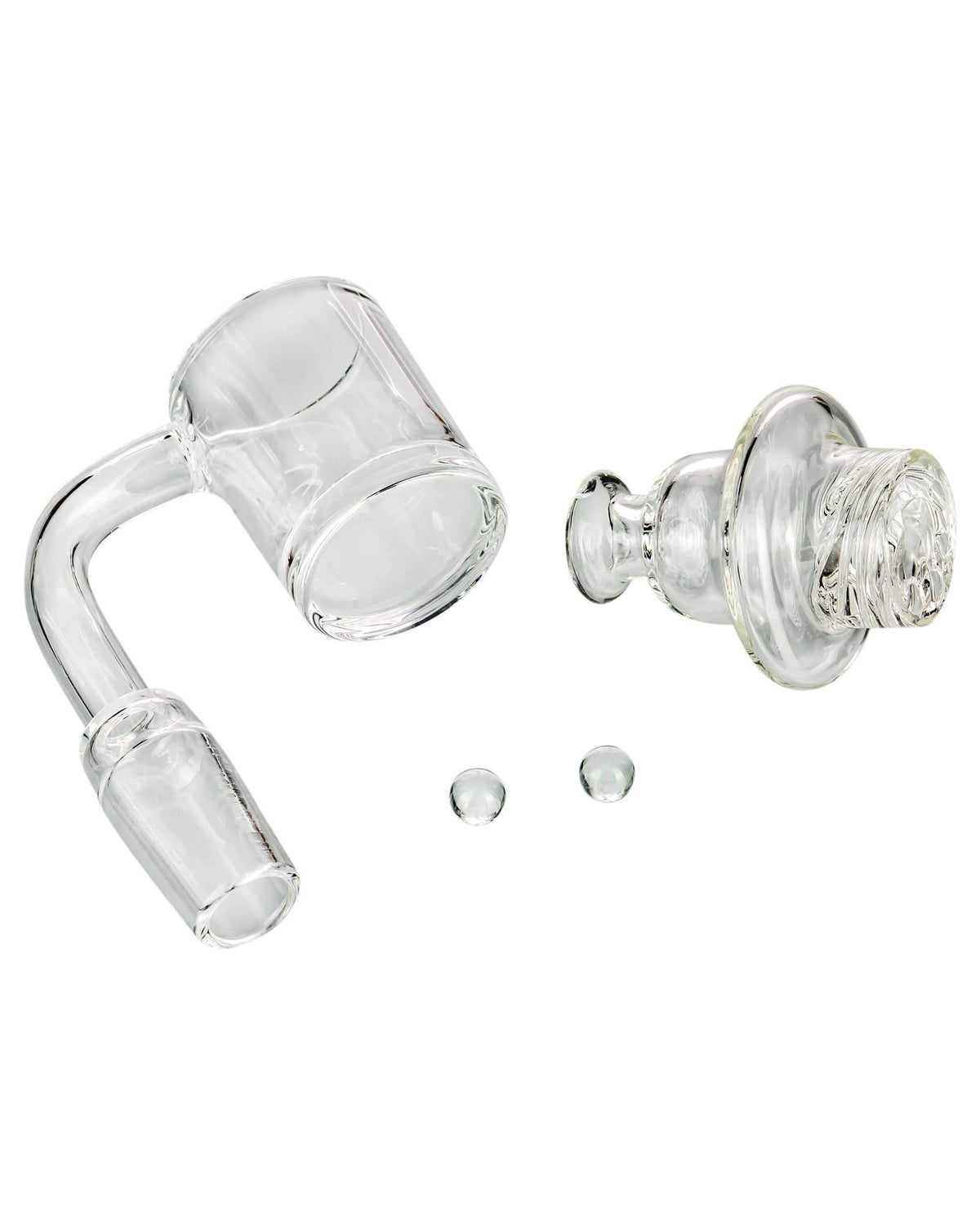 Flat Terp Pearl Quartz Banger w/ Vortex Cap - view 6