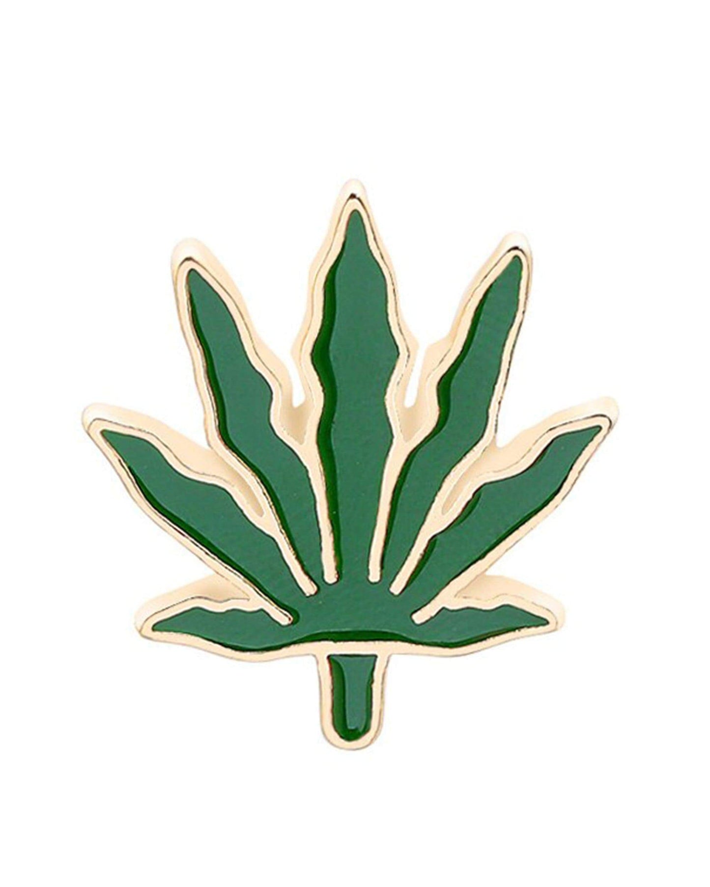 Hemp Leaf Enamel Pin - East Loud