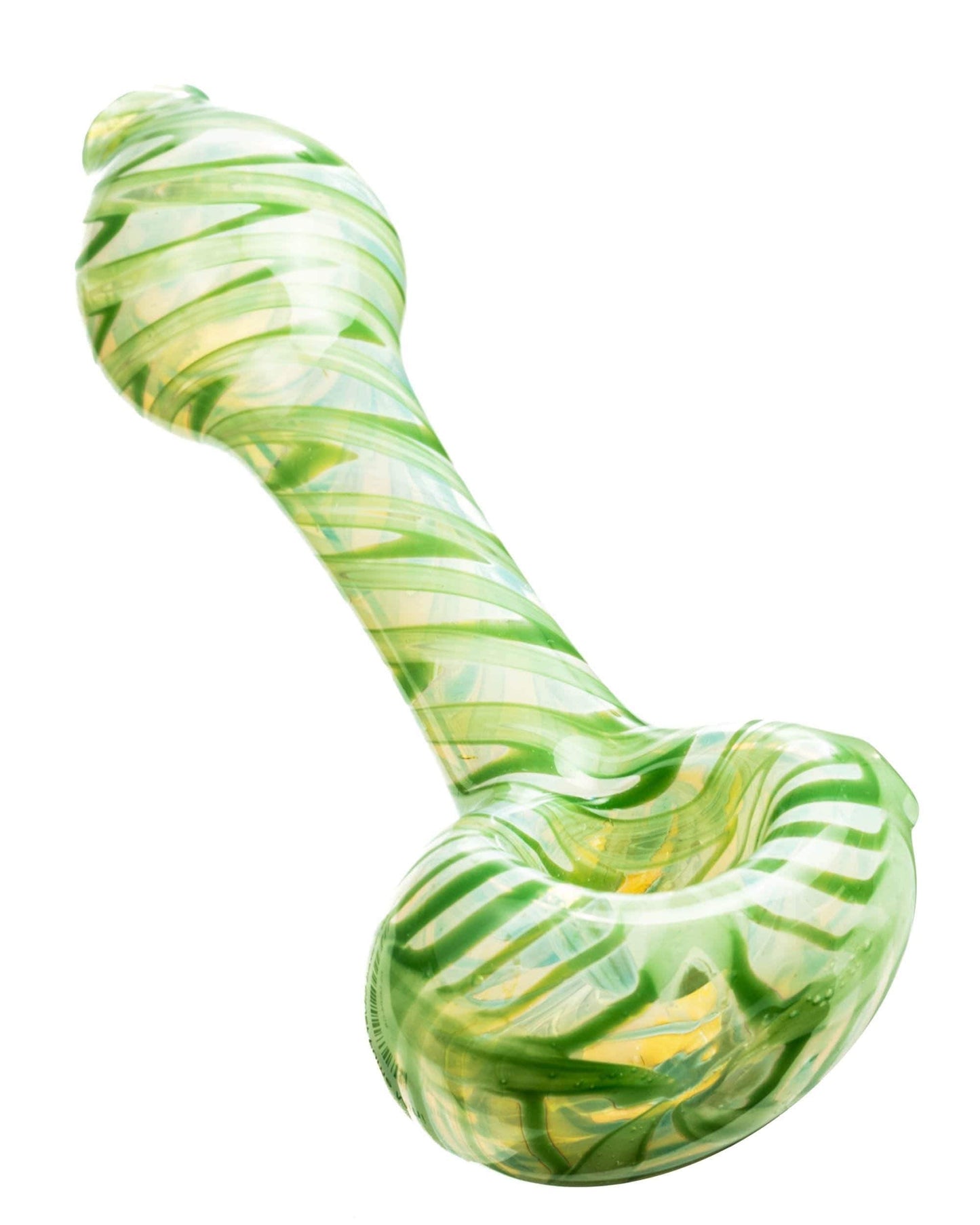 Raked Silver Fumed Mini Spoon Pipe