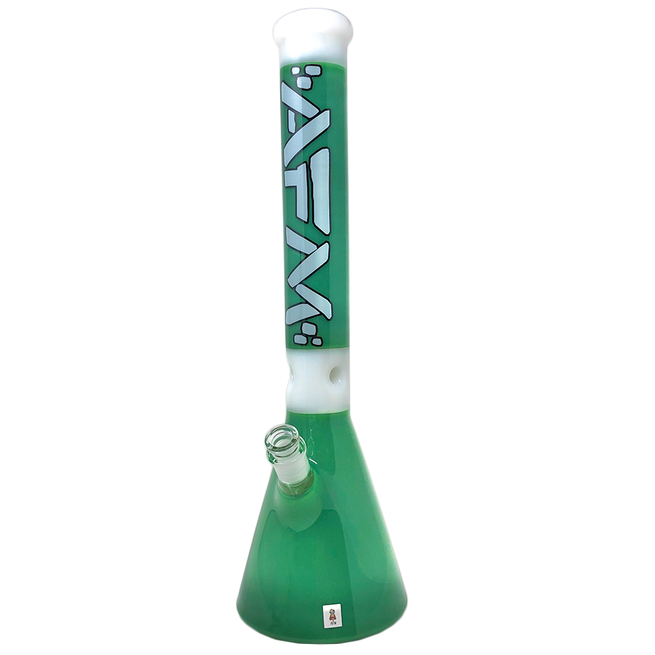 18" Pulsar Forest Green Color Glass Beaker Bong - East Loud