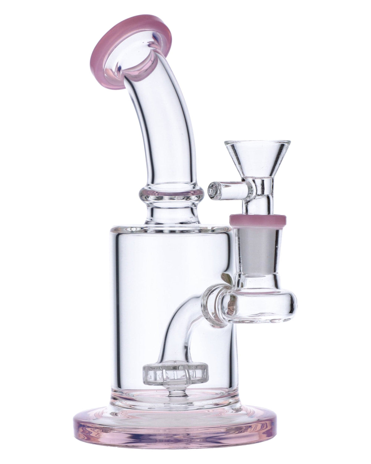 Milky Pink Mini Bent Neck Water Pipe