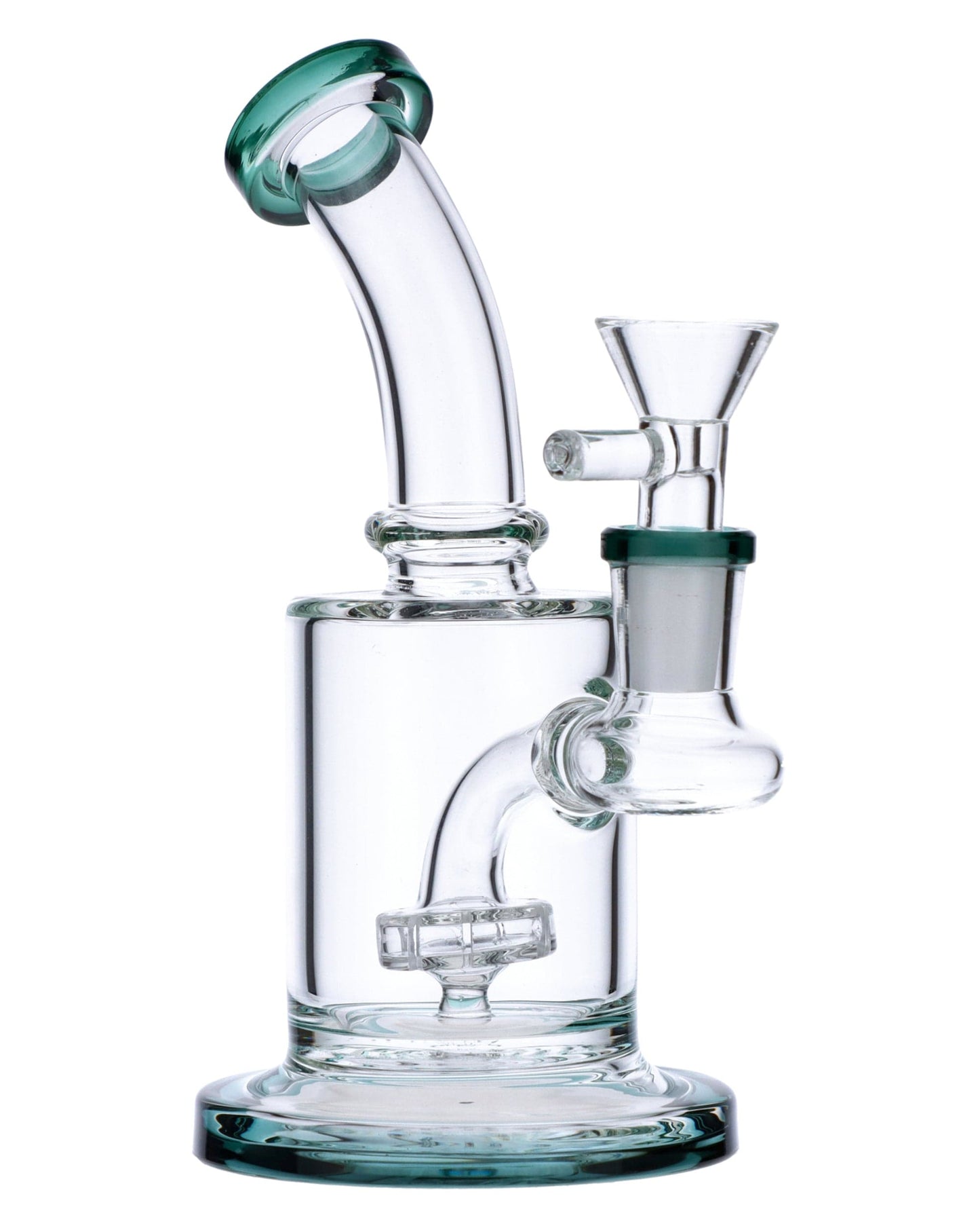 Teal Mini Bent Neck Water Pipe