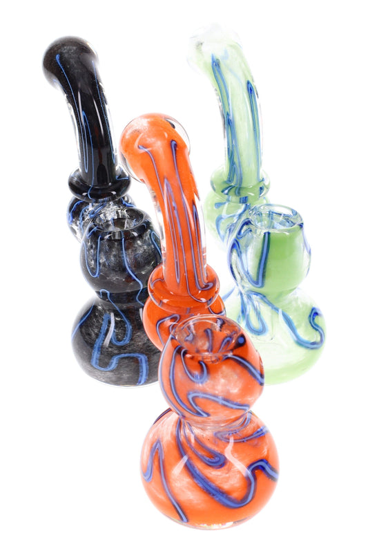 (Assorted Colors) 5″ Frit Sherlock Bubbler