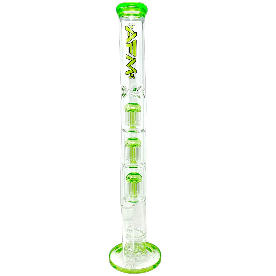 21" Ripper Triple Tree Perc Glass Straight Tube Bong