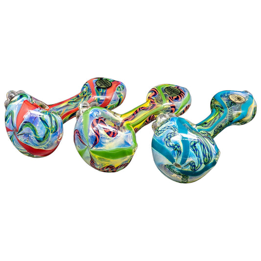 "Candy Spoon" Inside-Out Color Changing Glass Pipe