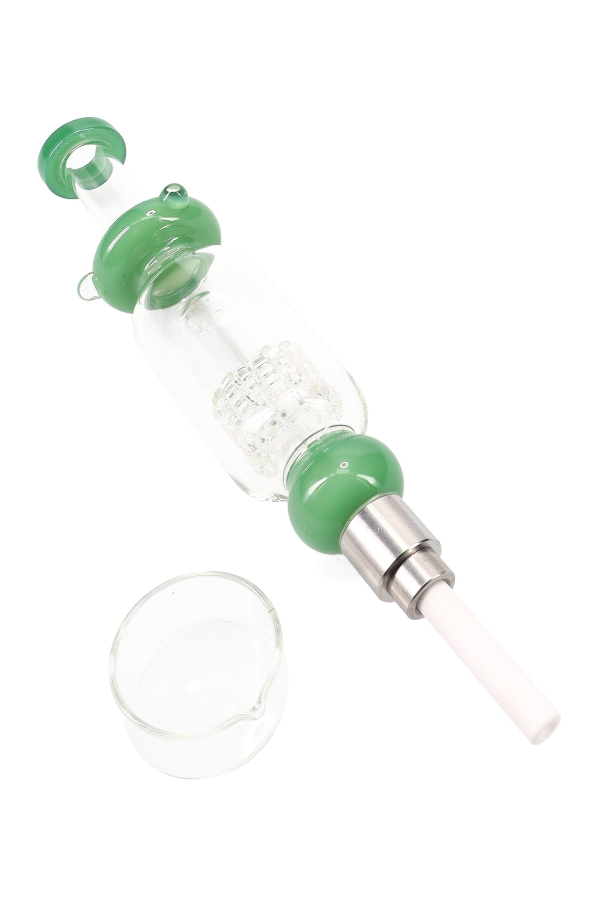 Glass Matrix Perc Dab Straw Kit “Lab Tower” – 8½″