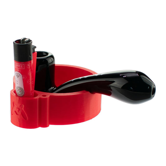 Sherlock pipe stand ash tray  + Clipper Lighter