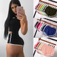 Women's sports shorts, home casual solid-color fashionable yoga beach pants, candy-colored hot pants