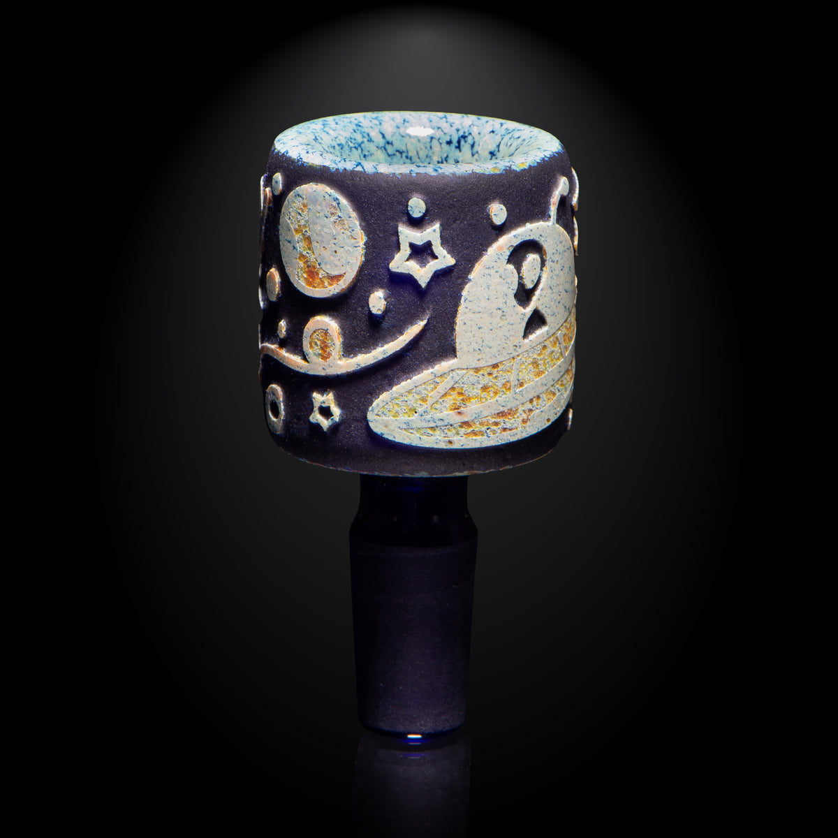 Space Odyssey Blue and Silver Frit Bowl