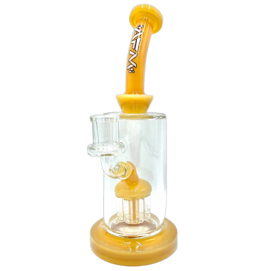 8" Arm Perc Colored Glass Dab Rig