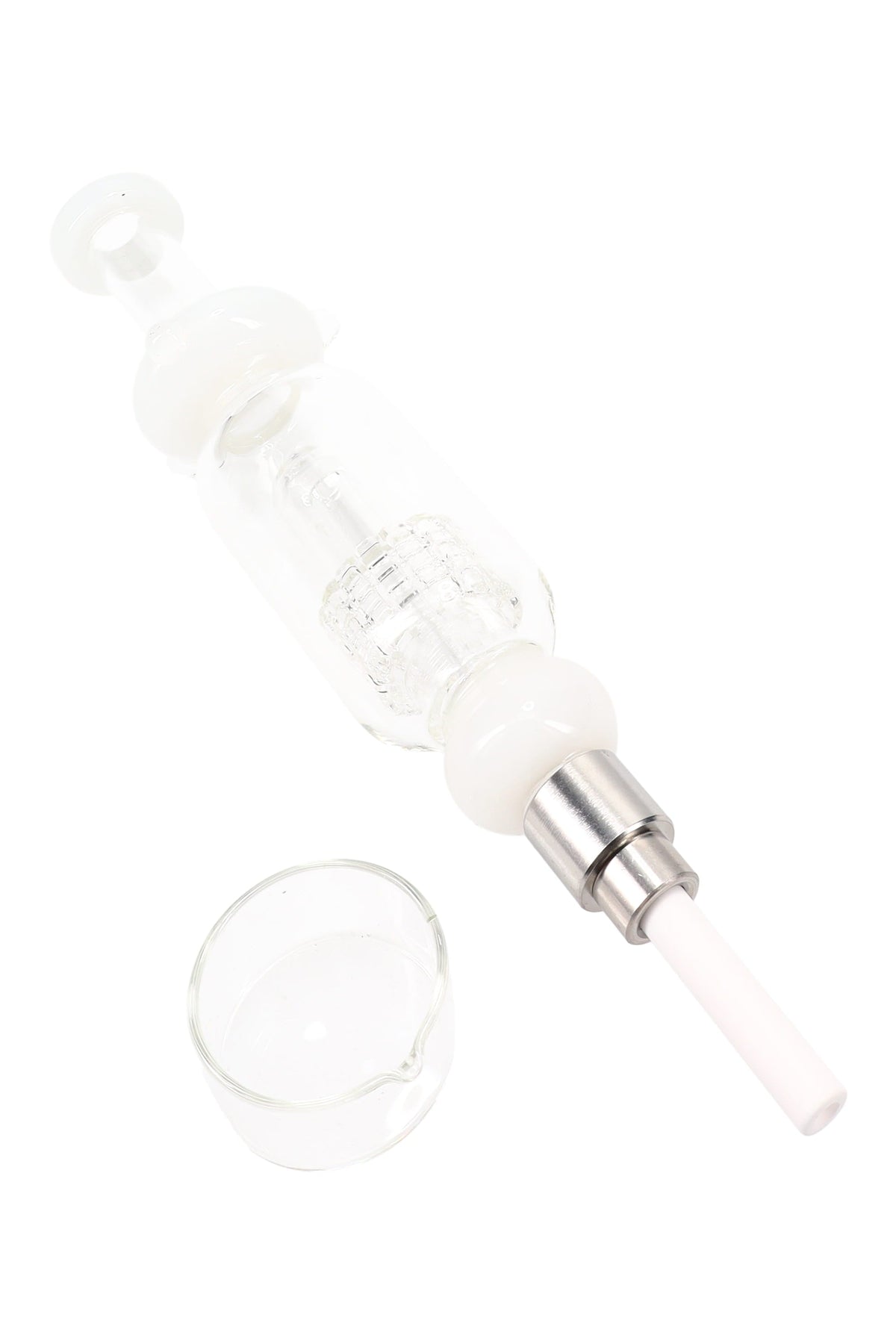 Glass Matrix Perc Dab Straw Kit “Lab Tower” – 8½″