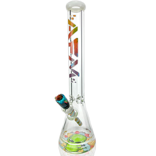 18" Color Blast 9mm Glass Beaker Bong Bundle
