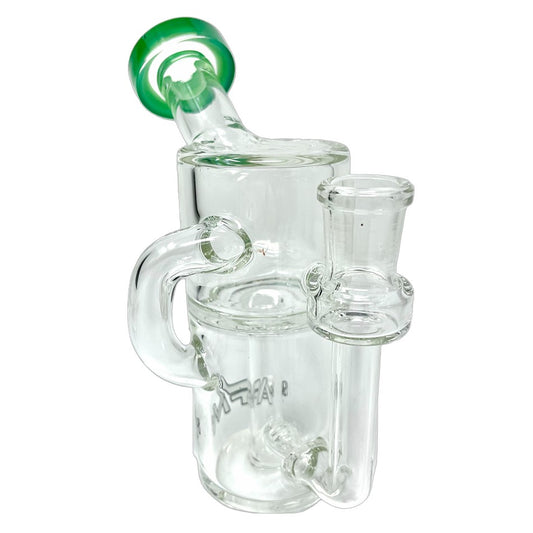 5.5" Power Can Clear Glass Recycler Mini Dab Rig
