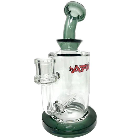 8" Milky Inline Perc Glass Dab Rig