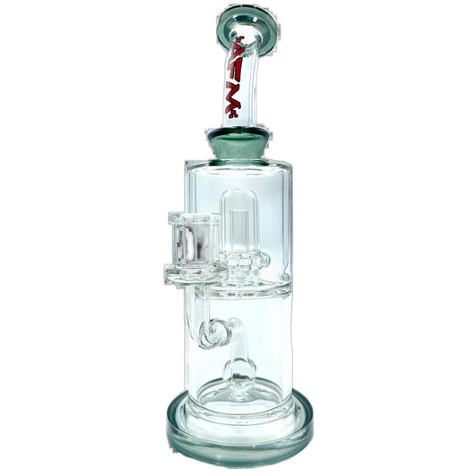 10" Dot Double Perc Glass Dab Rig