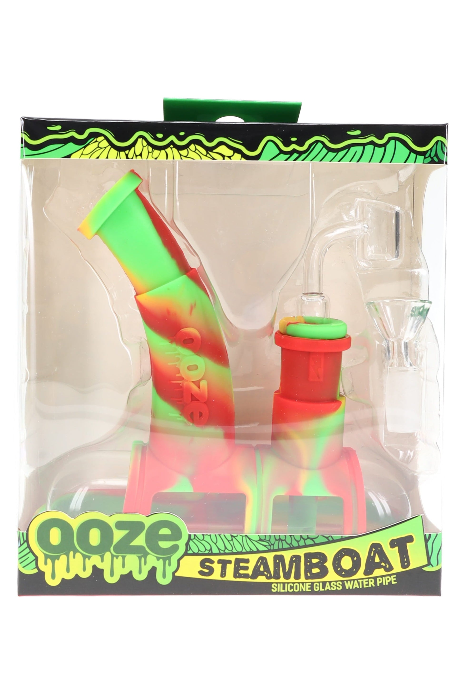 Ooze Steamboat Silicone/Glass Bubbler & Dab Rig – 14 mm Female