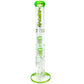 18" Ripper Double Arm Perc Glass Straight Tube Bong