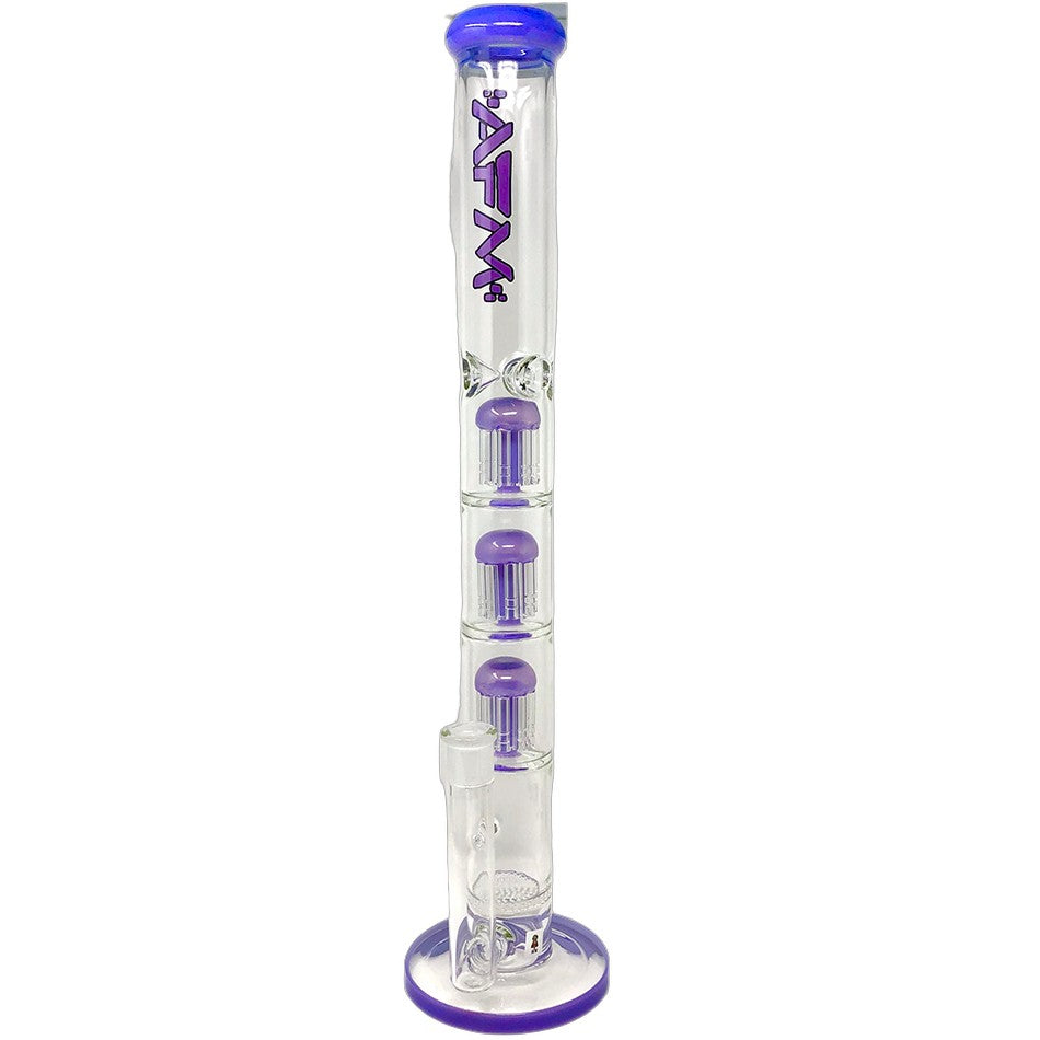 21" Ripper Triple Tree Perc Glass Straight Tube Bong