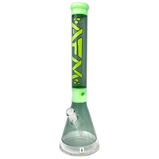 18" Pulsar Color Glass Beaker Bong - Smokey/ Slime