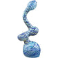 "Bubble Lock" Color Raked Sherlock Bubbler Pipe