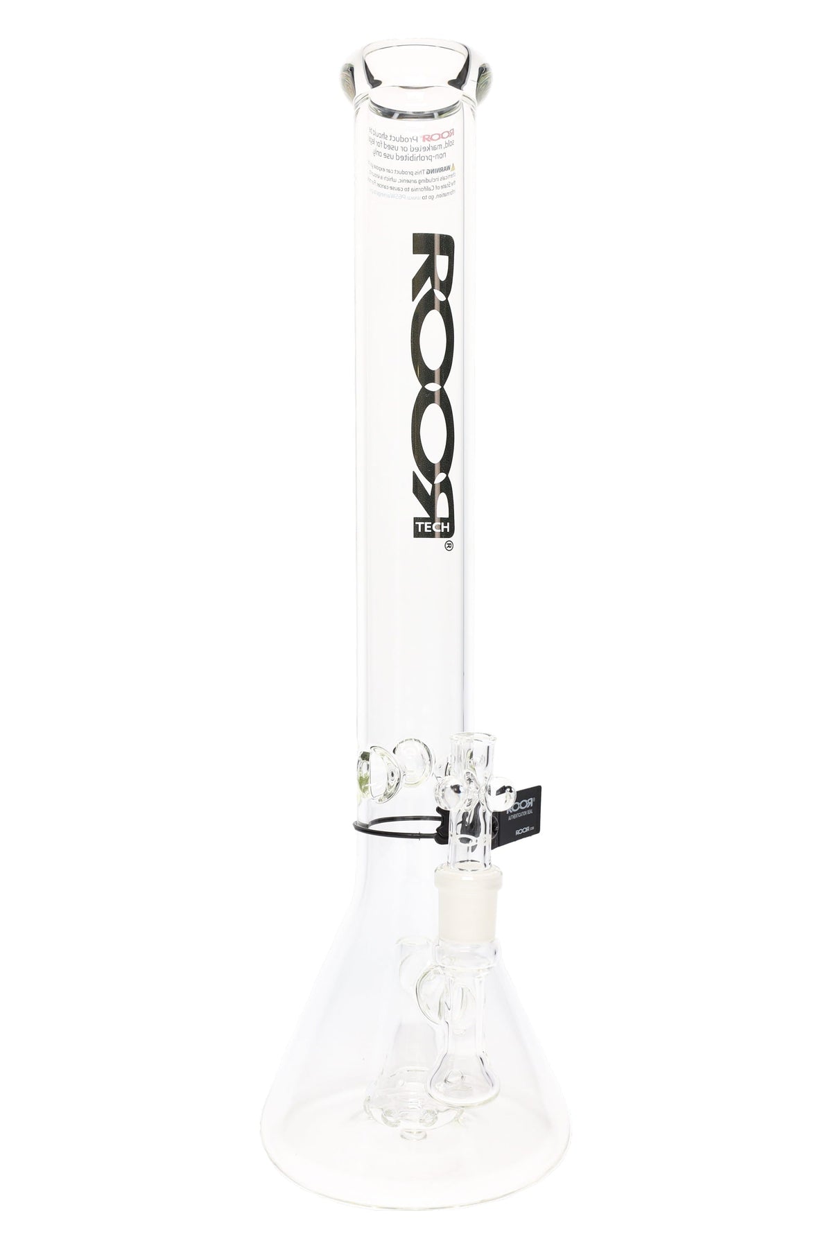 ROOR Tech 18" Stemless Beaker Bong with Showerhead Perc – Clear Glass GOG