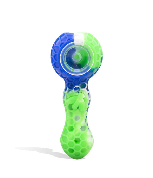5 inch Silicone Hand Pipe with Glass Bowl and Built in Dabber Tool