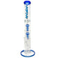 18" Ripper Double Arm Perc Glass Straight Tube Bong