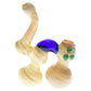 Silver-Fumed Spiral Double-Chamber Sherlock Bubbler “Solar Bridge” – 7″