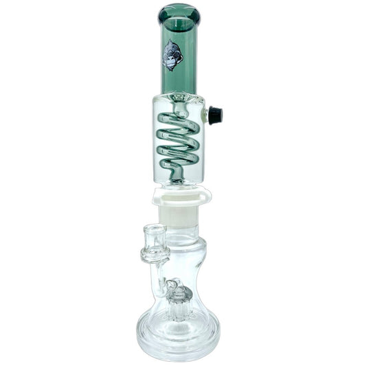 14" Tree Perc Glass Freezable Coil Beaker Bong
