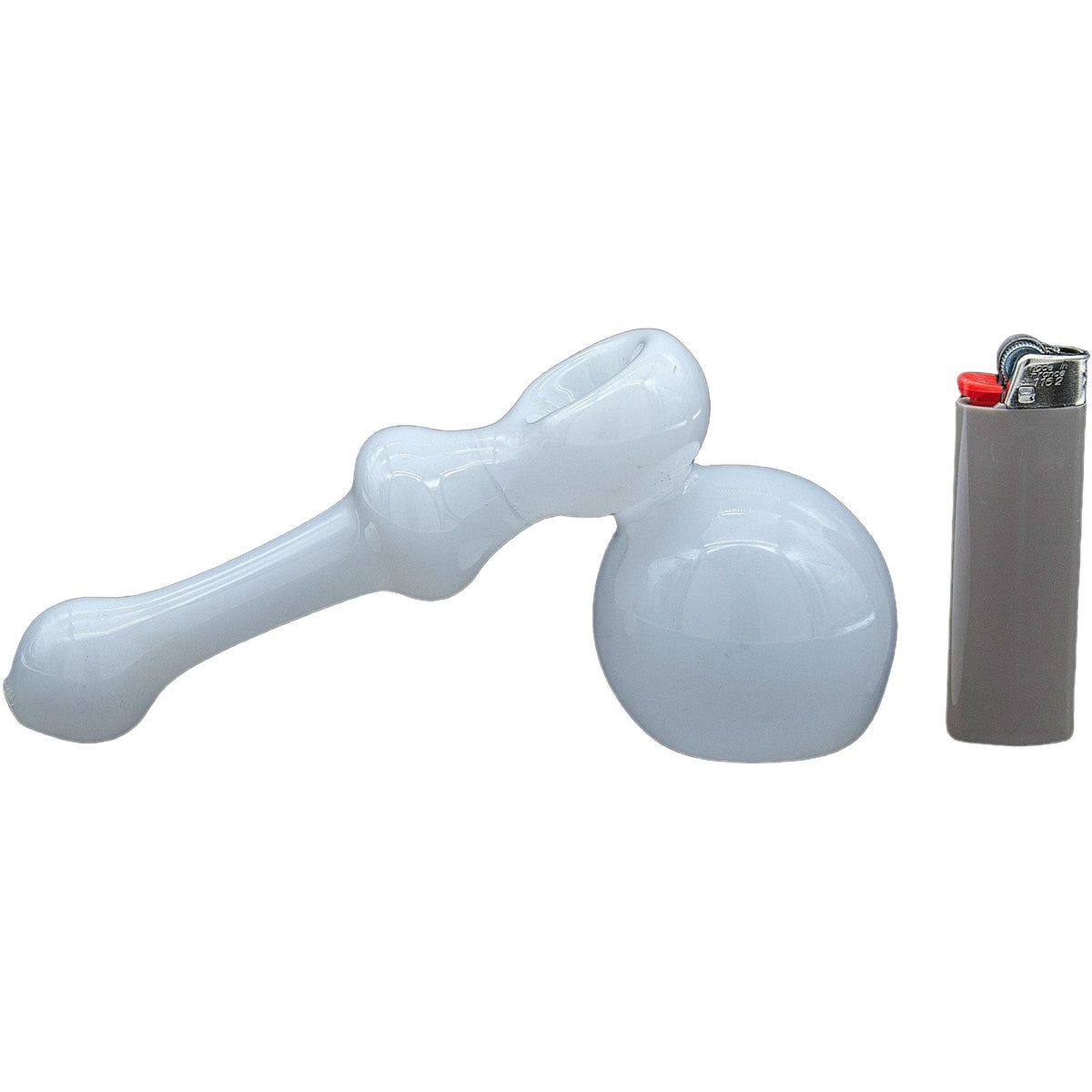 "Ivory Hammer" Glass Hammer Bubbler Pipe