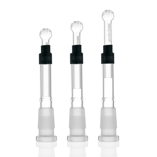 GRAV Adjustable Borosilicate Glass Downstem 4.75" - 19mm to 14mm Bundle of 5