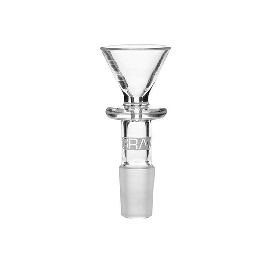 GRAV 5-Pack Funnel Herb Slide Set 14mm Male - Borosilicate Glass Bowls