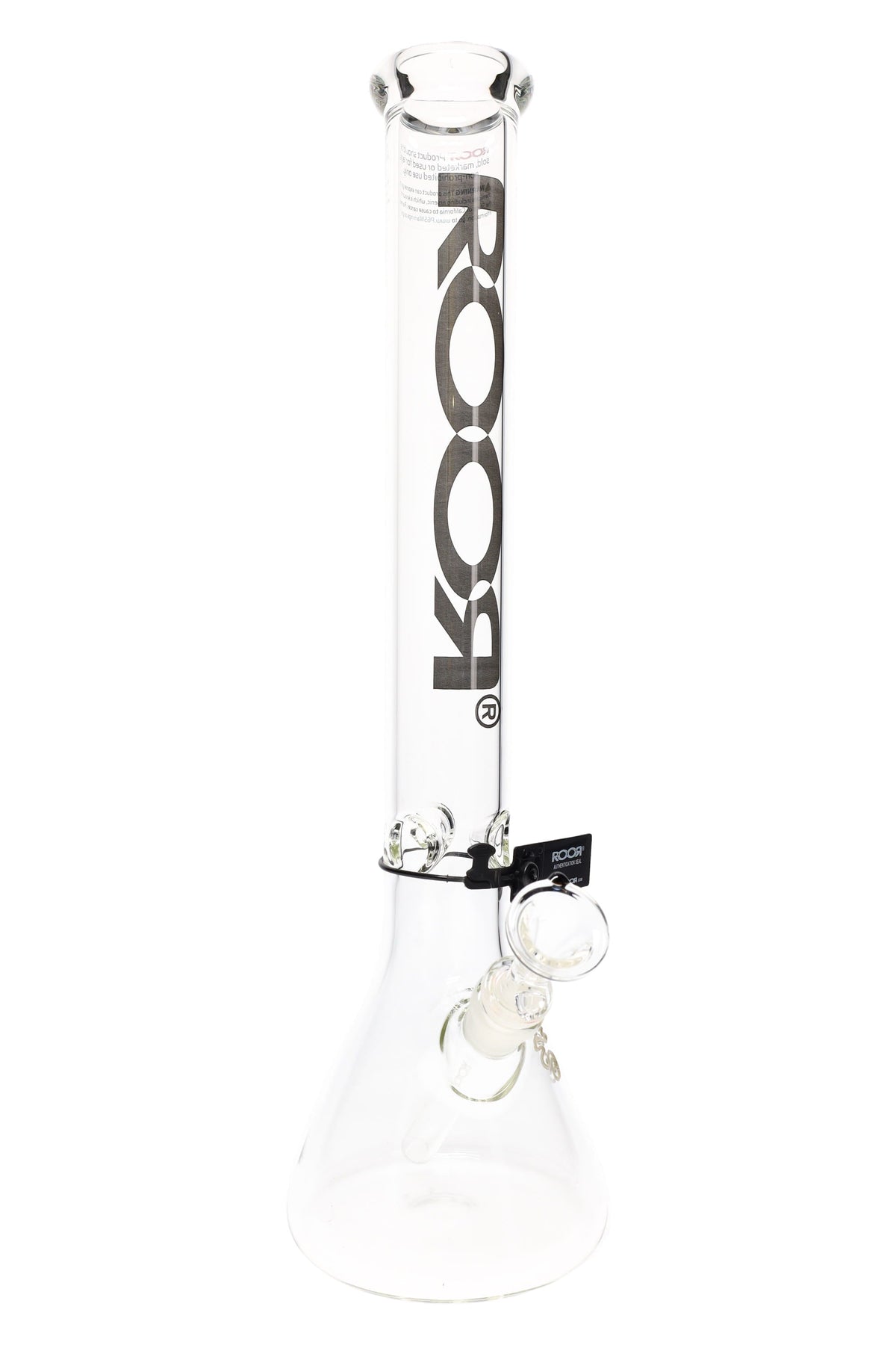 ROOR 18" 5 mm Beaker Bong with Ice Pinch – Glass-on-Glass Heavyweight