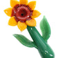 Empire Glassworks “Sunflower” Glass Sherlock Pipe – 5½″ – US-Made