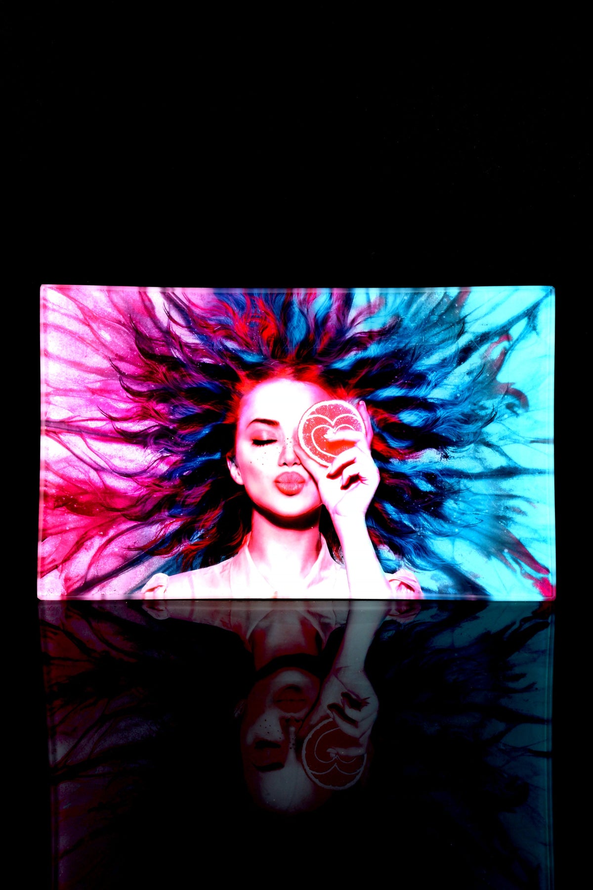 Small Art Glass Rolling Tray – 6½″ × 4¾″ – Selectable Designs