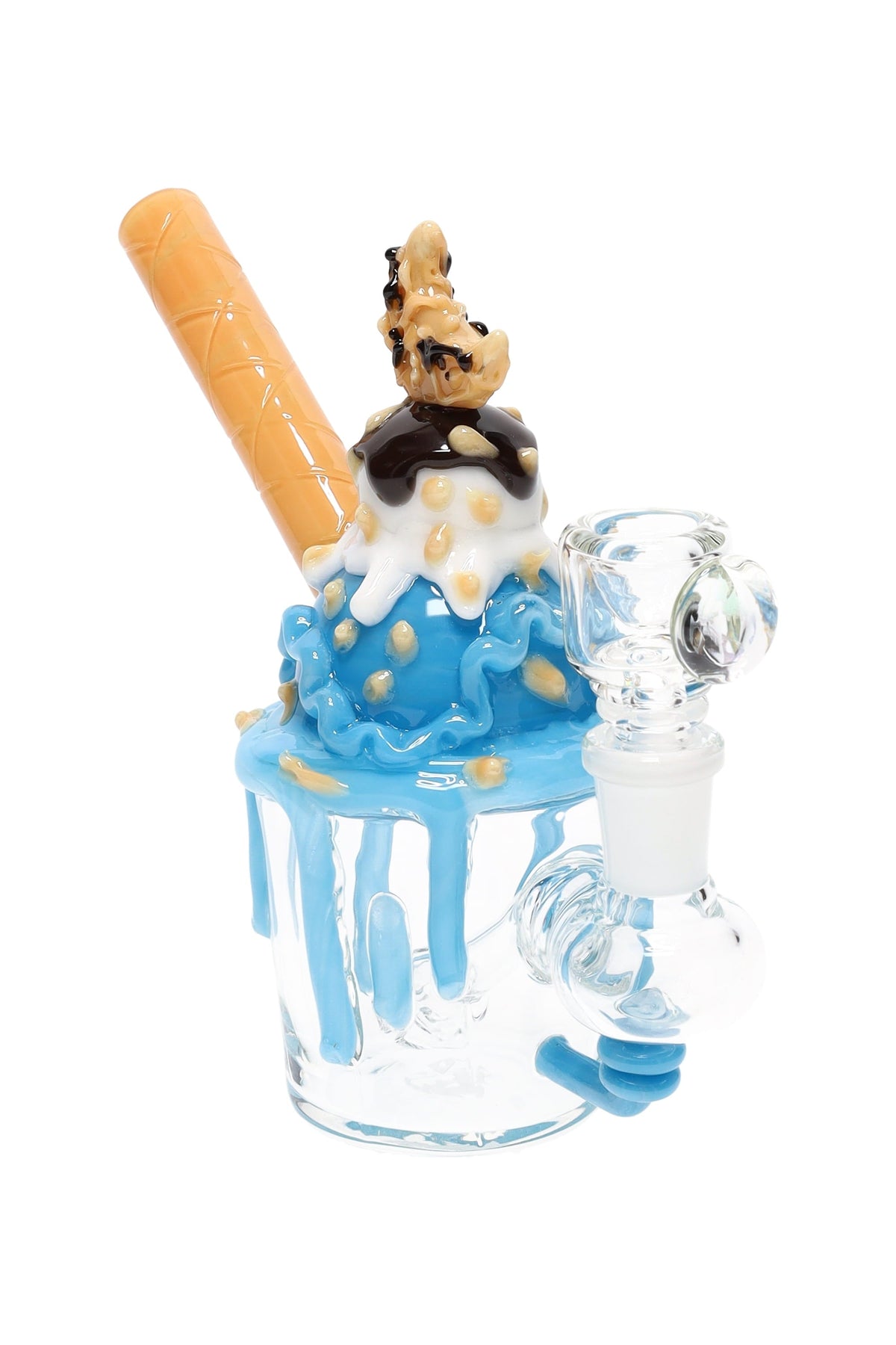 Empire Glassworks “Cookie Monster Sundae” Glass Nano Rig – 8″ – US-Made