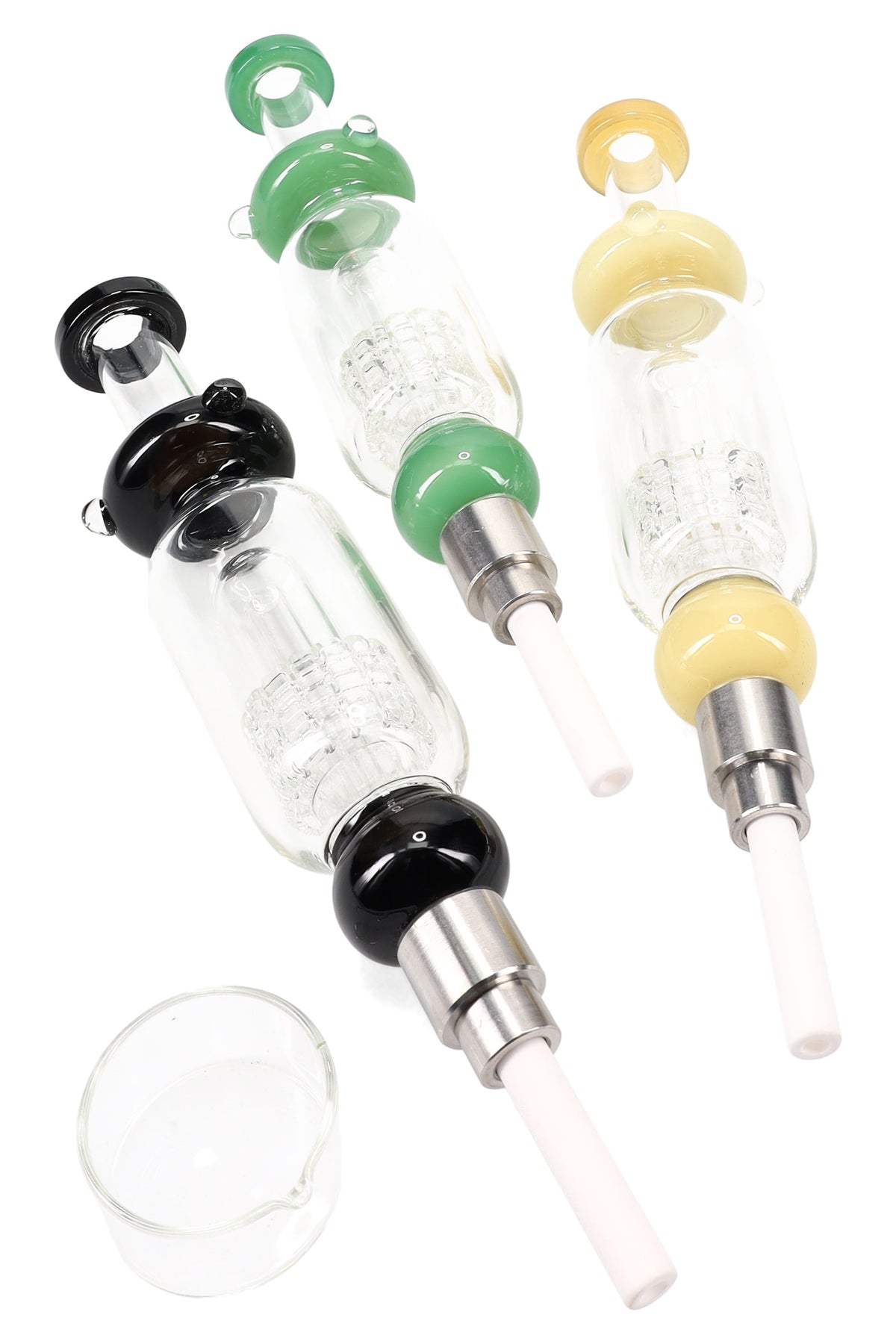 Glass Matrix Perc Dab Straw Kit “Lab Tower” – 8½″