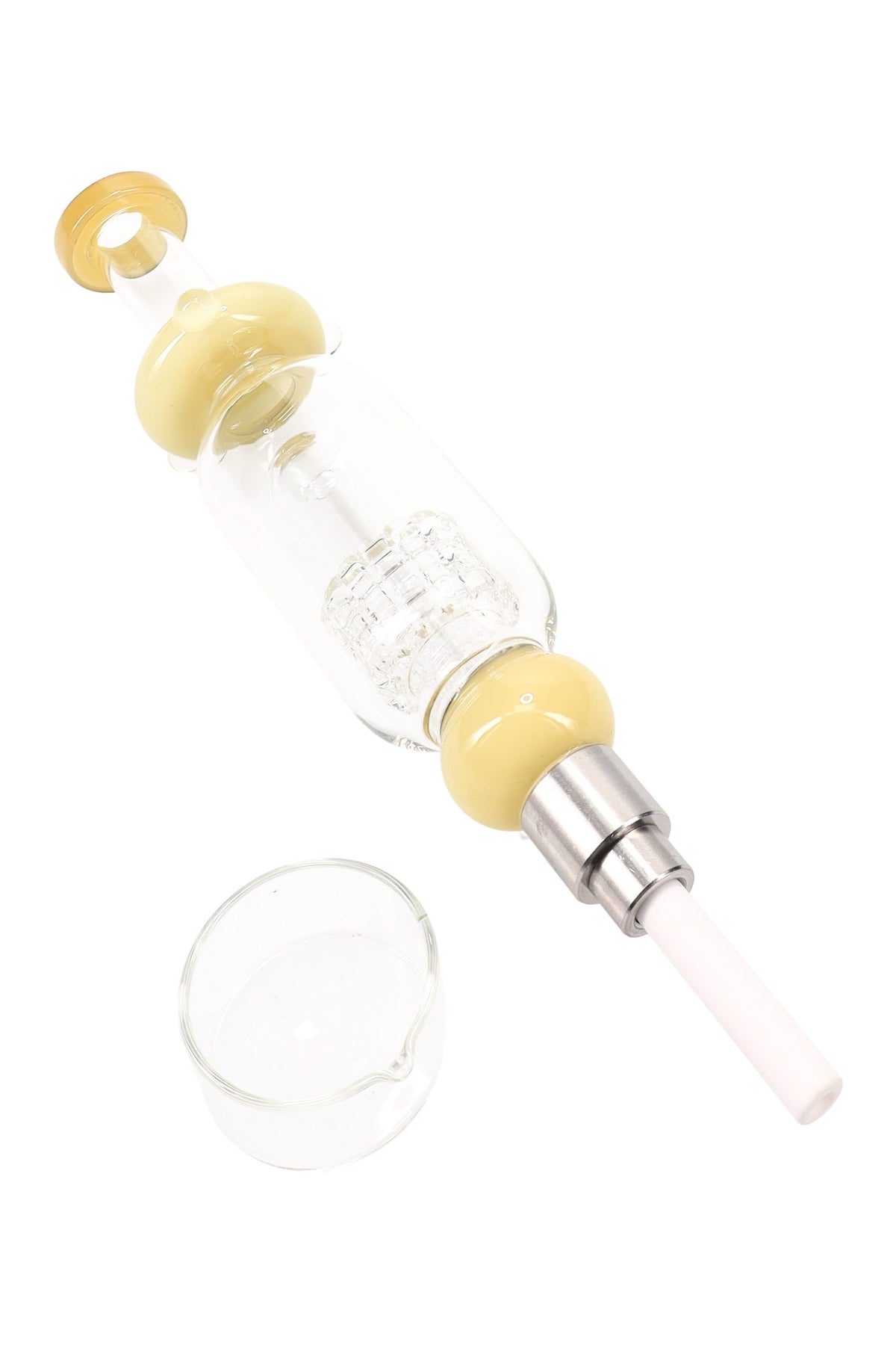 Glass Matrix Perc Dab Straw Kit “Lab Tower” – 8½″