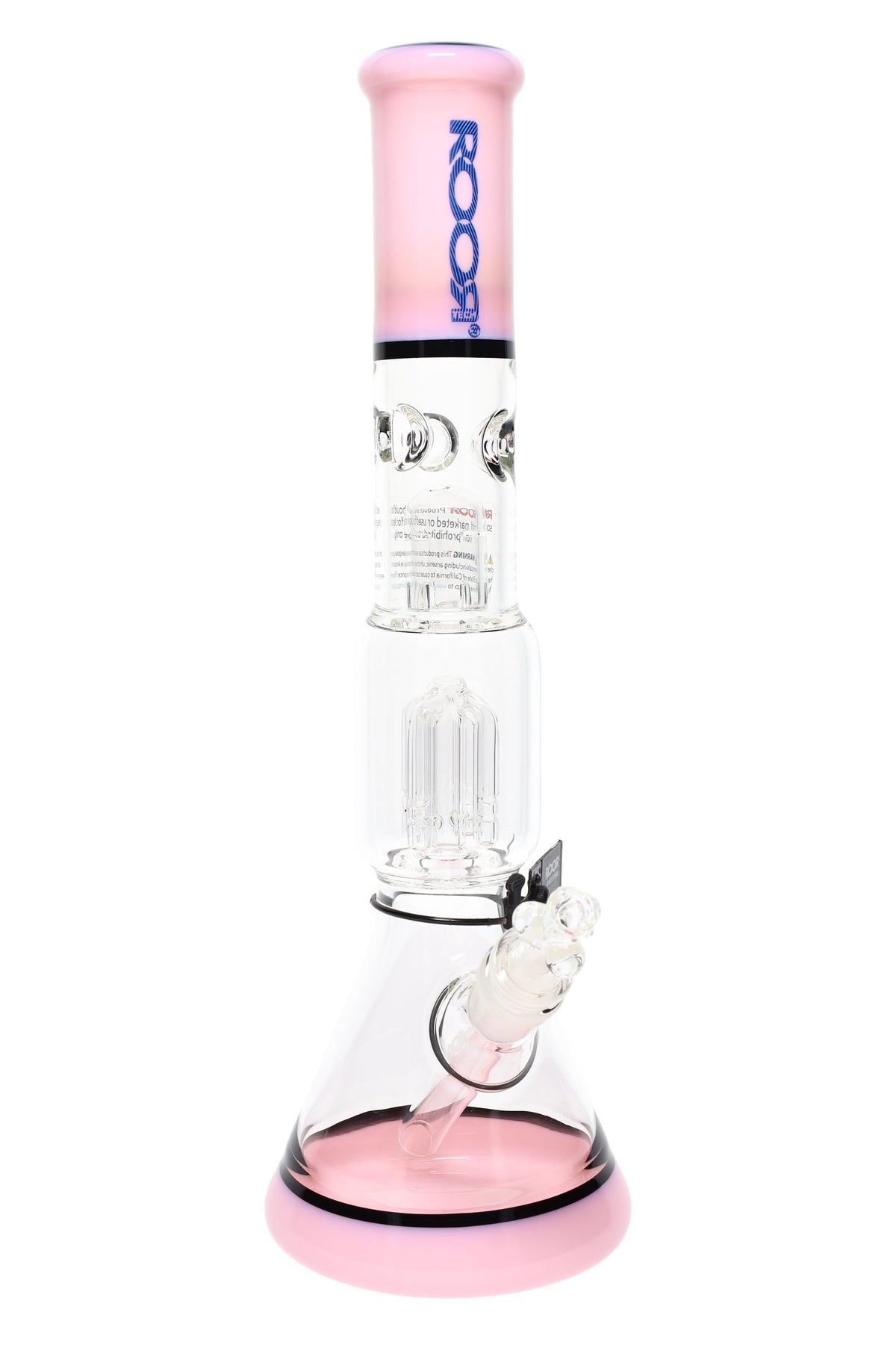 ROOR Tech 14" Multicolor Beaker Bong with Tree Perc – Glass-on-Glass