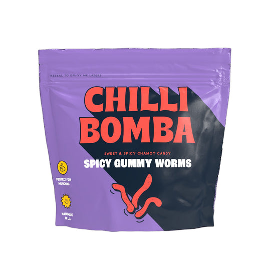 Chilli Bomba Spicy Gummy Worms 8oz