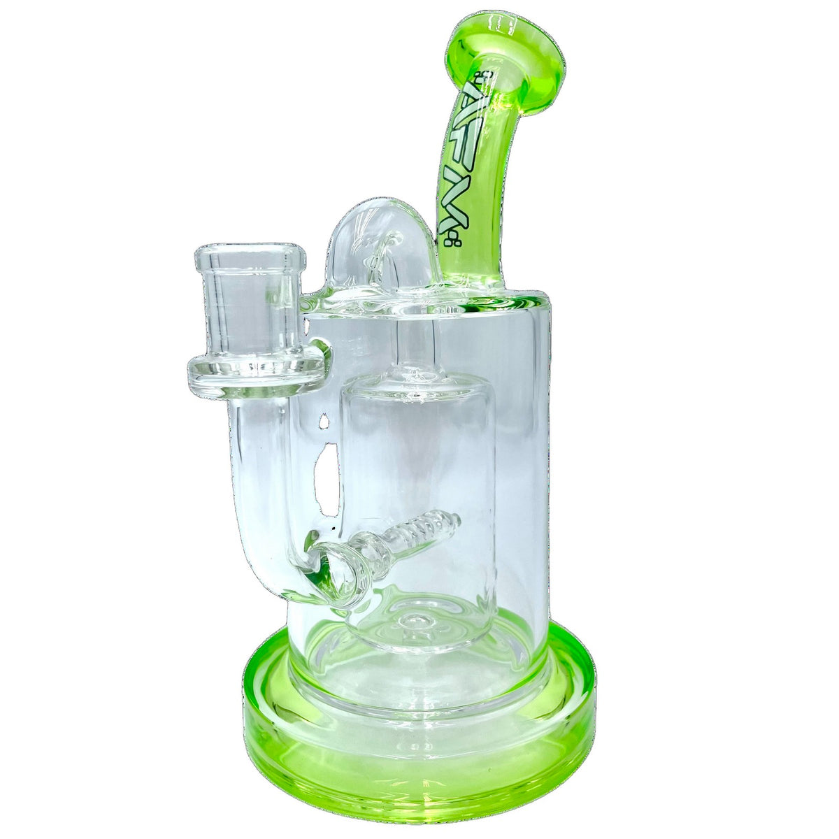8" Pump Color Glass Recycler Dab Rig