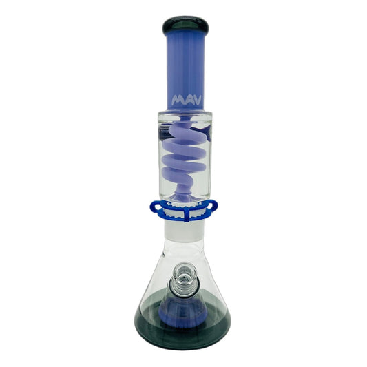 Purple and Transparent Black Slitted Pyramid Beaker Freezable Coil System