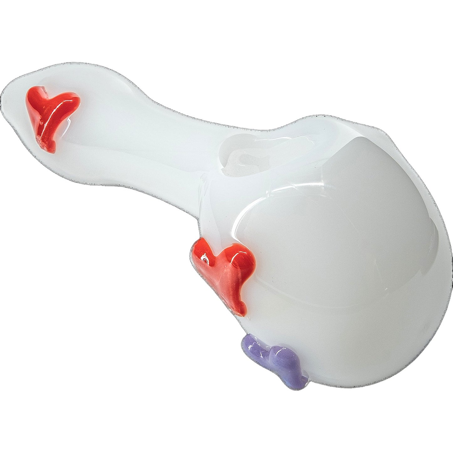"Drooping Hearts" Solid White Drooper Spoon