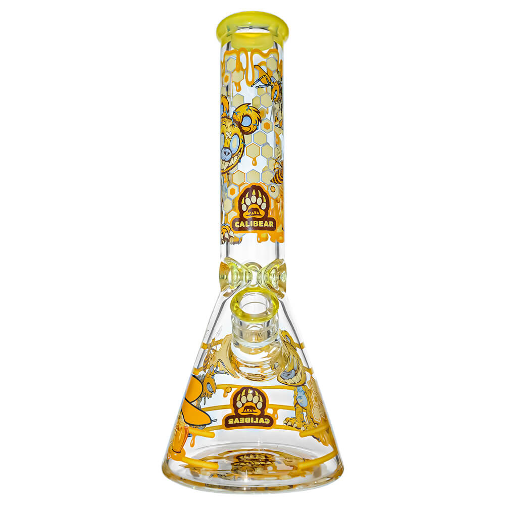 7mm Thick Glass Beaker Water Pipe Combo Box | Calibear Illustrated Series